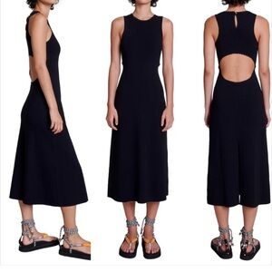 Maje Black Sleeveless Backless Dress